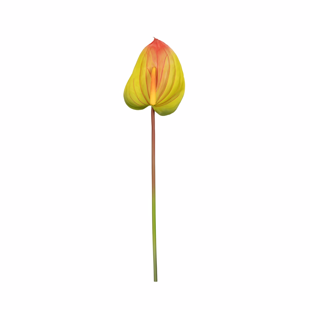 Yapay Islak Dokulu Çiçek Antoryum Tek Dal (76 CM)