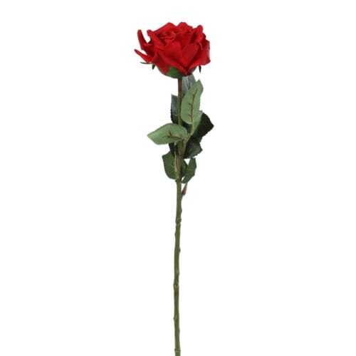 Yapay Islak Dokulu Tek Dal Gül (55cm) Touch Rose