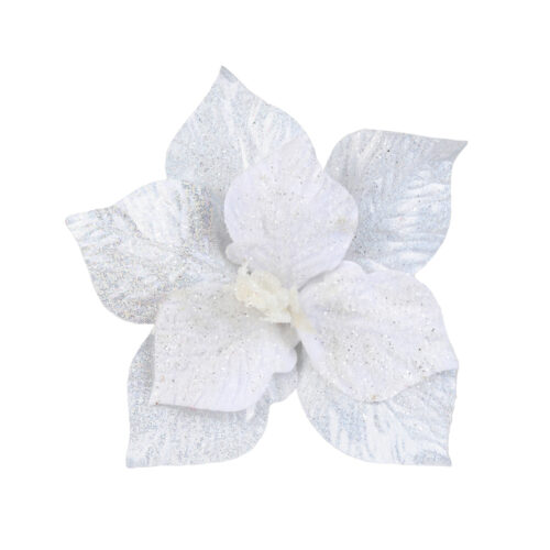 Yılbaşı Süsü Çiçek Beyaz