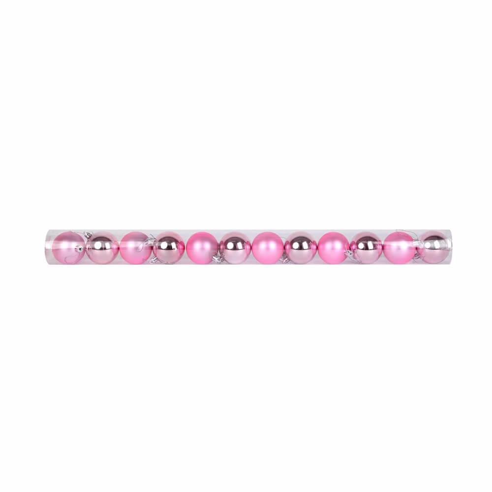 Yılbaşı Süsü Top 12 li Pink
