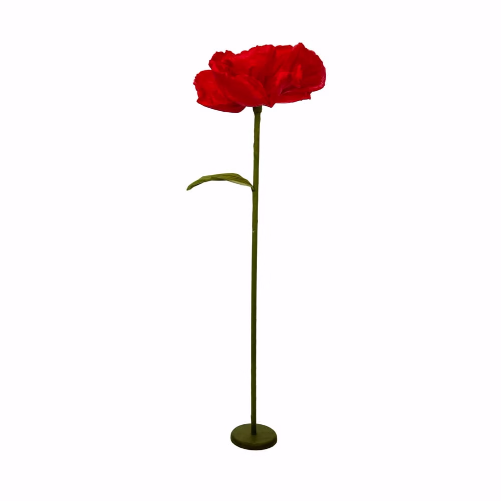 Yapay Dekoratif Dev Kırmızı Çiçek (125cm) - Görsel 2
