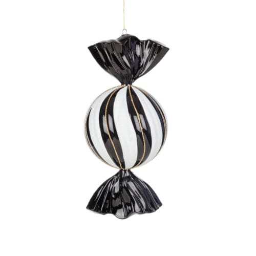 Siyah Beyaz Şeker Yılbaşı Süsü (33cm)