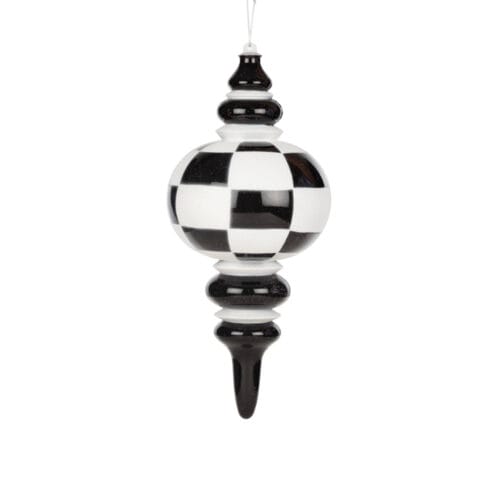 Siyah Beyaz Damla Yılbaşı Süsü (33cm)