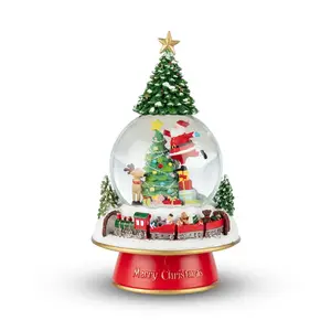 kar küresi müzikli noel babalı