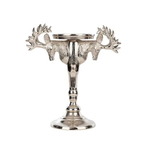 Metal Geyikli Şamdan (35 CM)