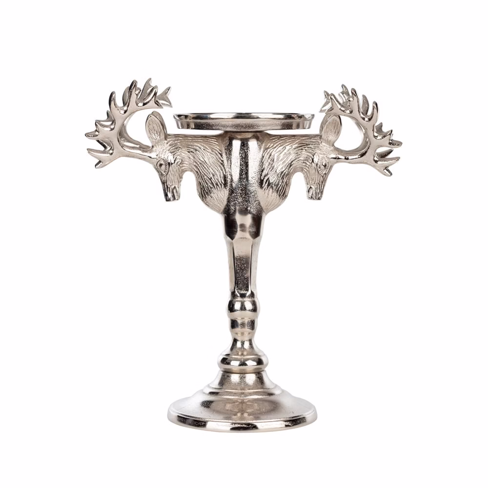 Metal Geyikli Şamdan (35 CM)