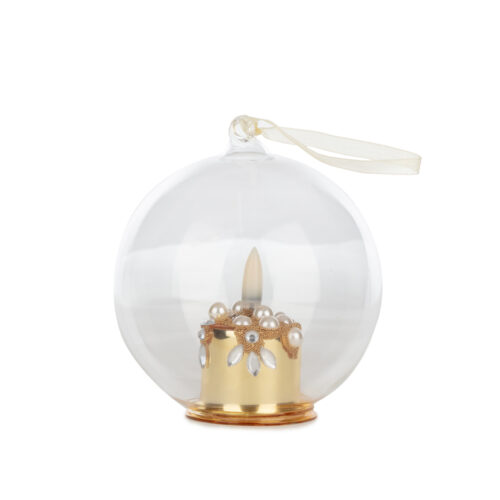 Glass Candle Led Ball (10 CM)