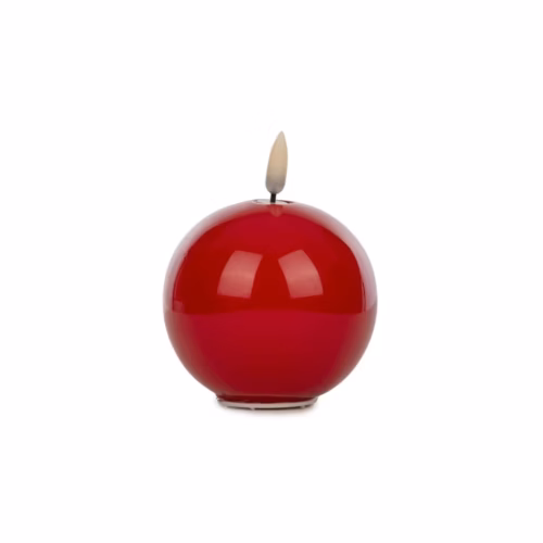 Led Işıklı Cam Mum (8 CM)