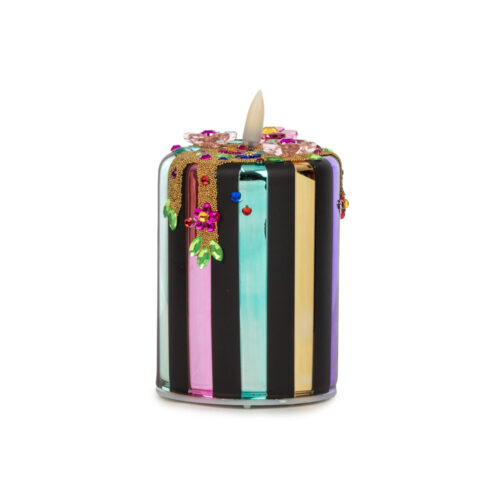 Glass Candle Decor Led (13 CM)
