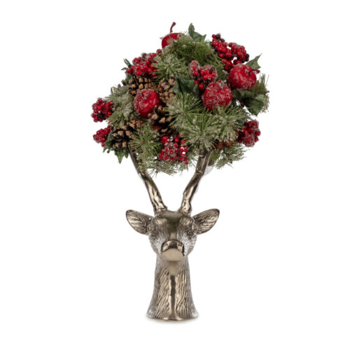 Metal Geyikli Mumluk Aranjman (30 CM)
