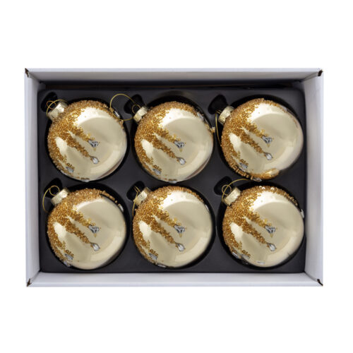 6 Lı Yılbaşı Süsü Cam Top (8 CM)