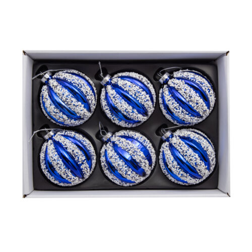 6 Lı Yılbaşı Süsü Cam Top (8 CM)