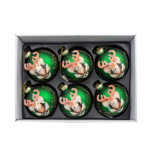6 Lı Yılbaşı Süsü Cam Top (8 CM)