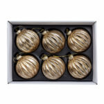 6 Lı Yılbaşı Süsü Cam Top (8 CM)