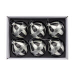 6 Lı Yılbaşı Süsü Cam Top (8 CM)
