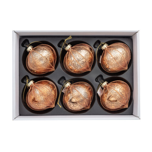 6 Lı Yılbaşı Süsü Cam Top (8 CM)