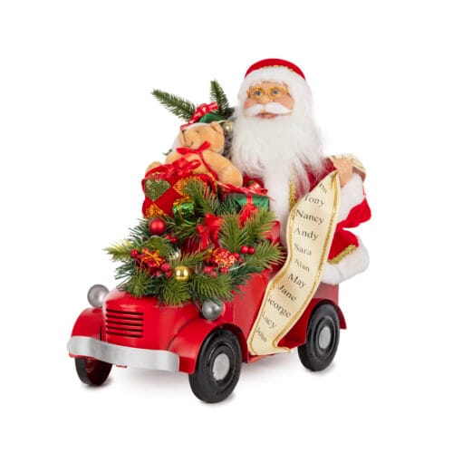 Arabalı Noel Baba Müzikli Ve Hareketli (38 CM)