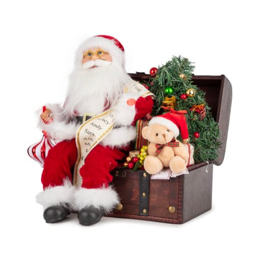 Sandıklı Noel Baba Müzikli Hareketli (40 CM)