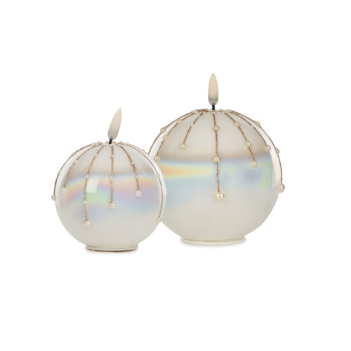 Led Işıklı Cam Mum Set