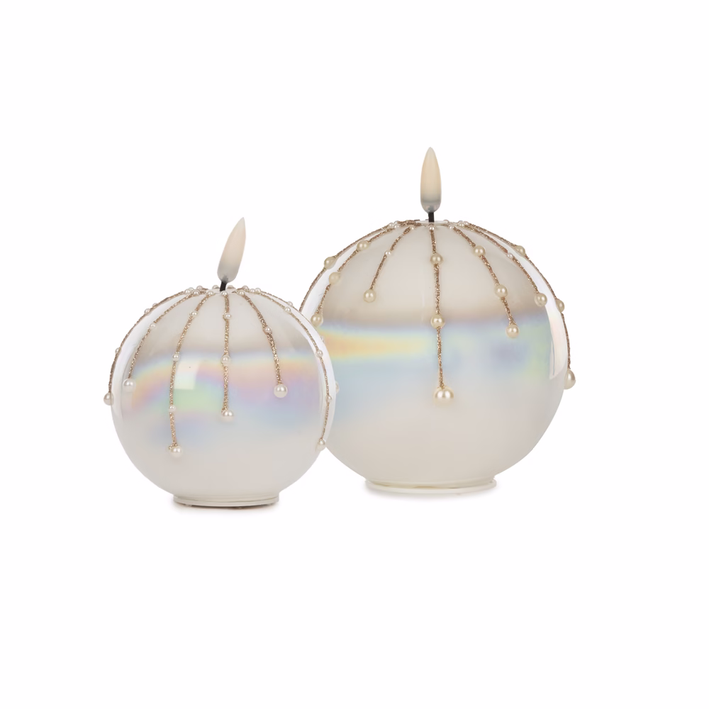 Led Işıklı Cam Mum Set