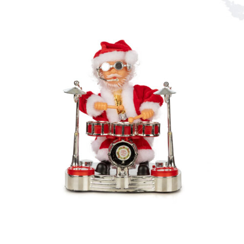 Yılbaşı Süsü Baterist Noel Baba (21 CM)