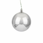 Yılbaşı Süsü Top (10 CM) - Shiny Silver