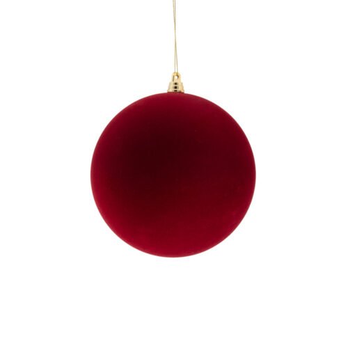 Yılbaşı Süsü Burgundy Flock Top (15 CM)