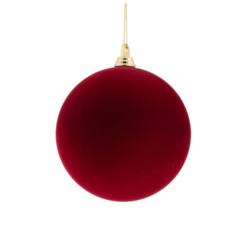 Yılbaşı Süsü Burgundy Flock Top (20 CM)
