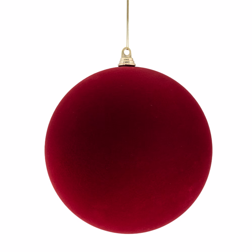 Yılbaşı Ağaç Süsü Kadife Top Burgundy (30 CM)