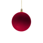 Yılbaşı Süsü Dark Red Flock Top (10 CM)