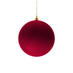Yılbaşı Süsü Dark Red Flock Top (15 CM)