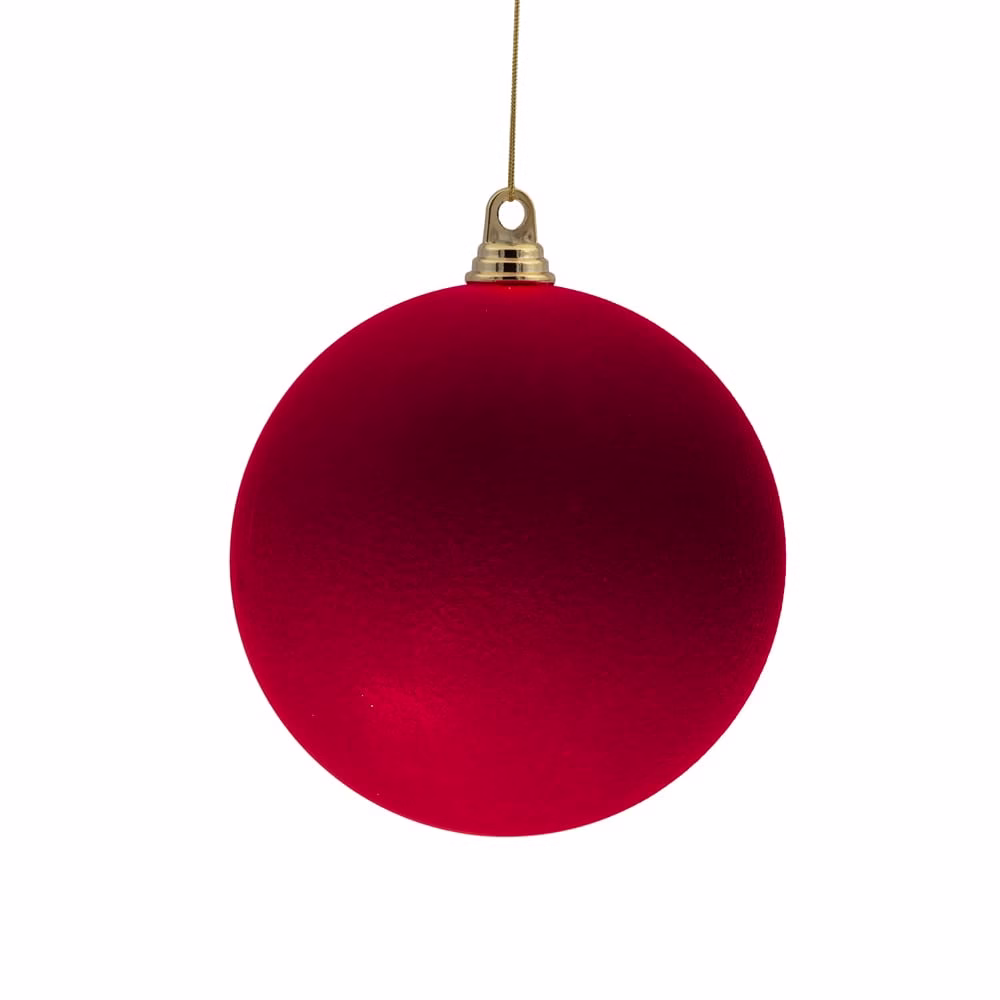 Yılbaşı Ağaç Süsü Kadife Top Dark Red (20 CM)
