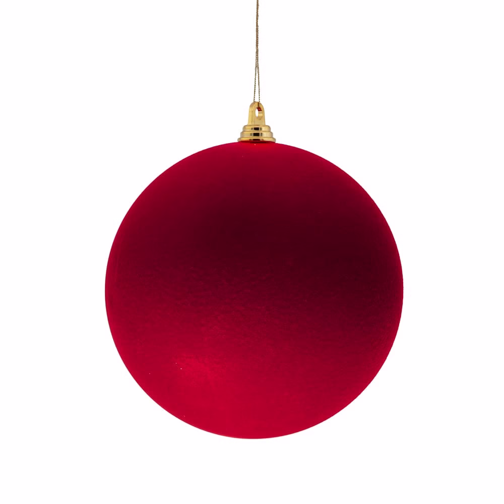 Yılbaşı Ağaç Süsü Kadife Top Dark Red (25 CM)