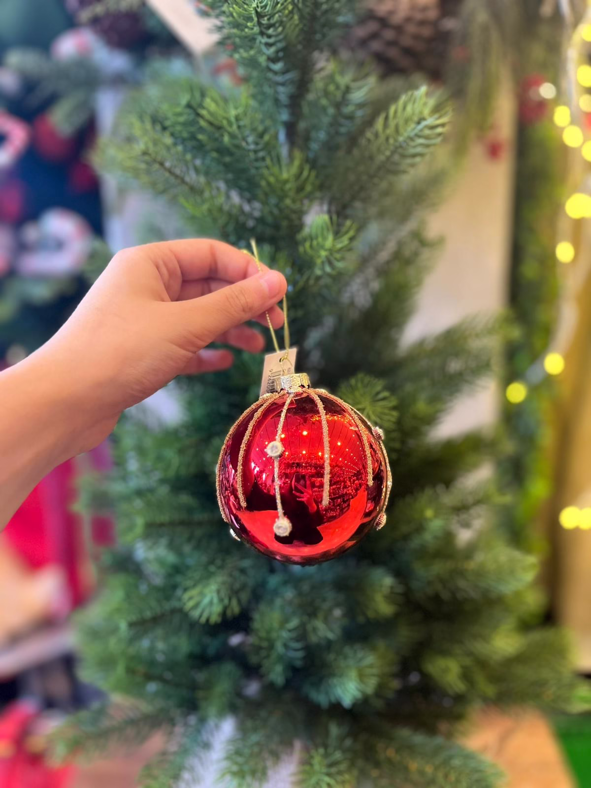6 Lı Yılbaşı Süsü Cam Top (8 CM) - Görsel 2