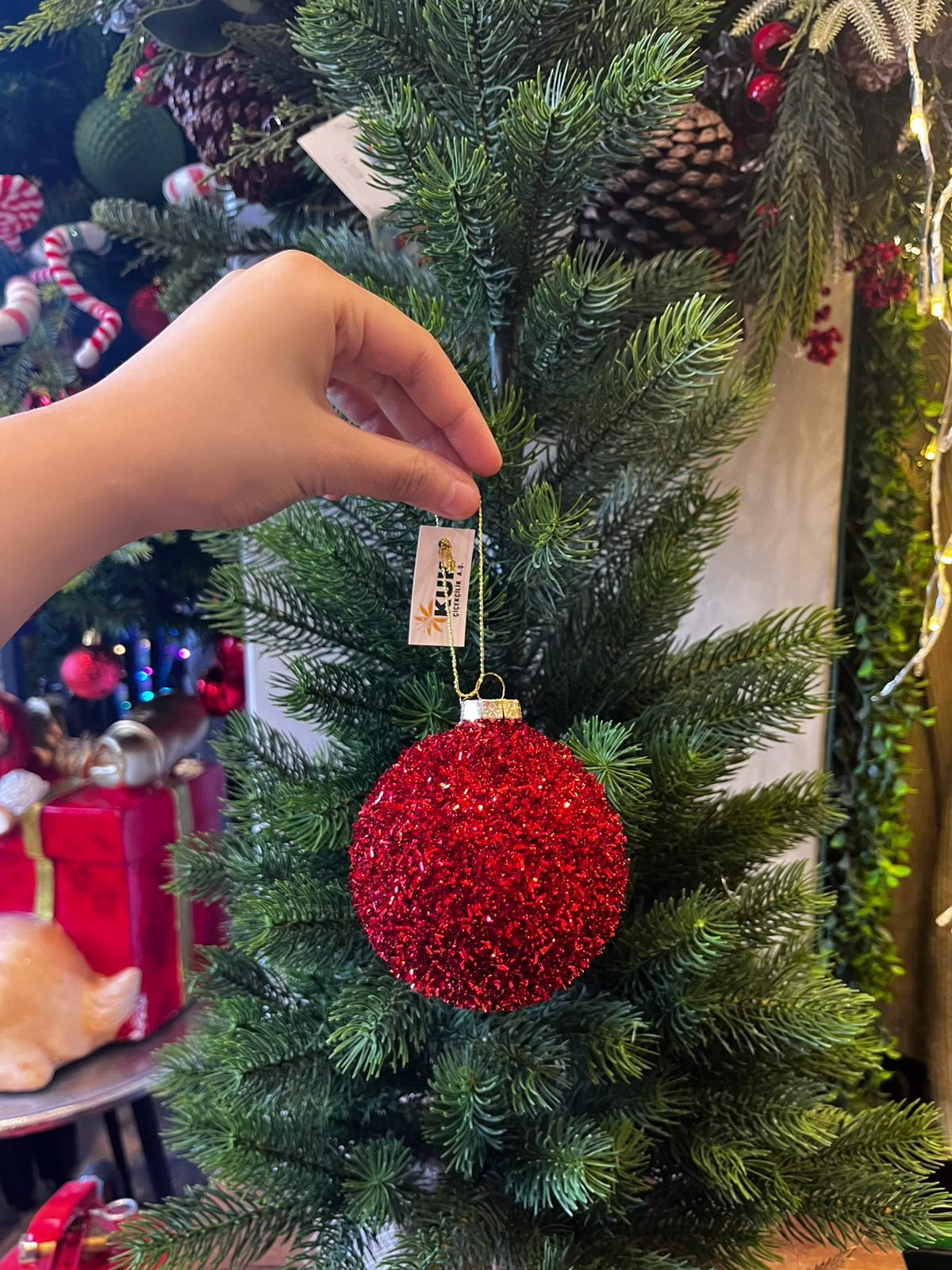 6 Lı Yılbaşı Süsü Cam Top (8 CM) - Görsel 2