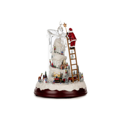 Santa With Candle Musical Animated (22 CM)
