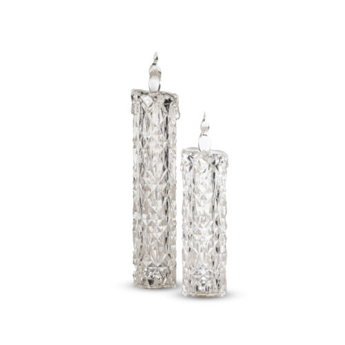 Arcylic Candle With Lights Set