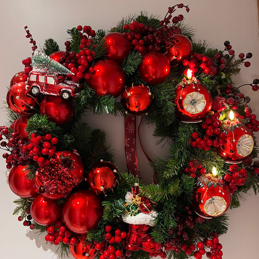 Yılbaşı Dekorasyon Ürünleri Berryli Kapı Süsleri