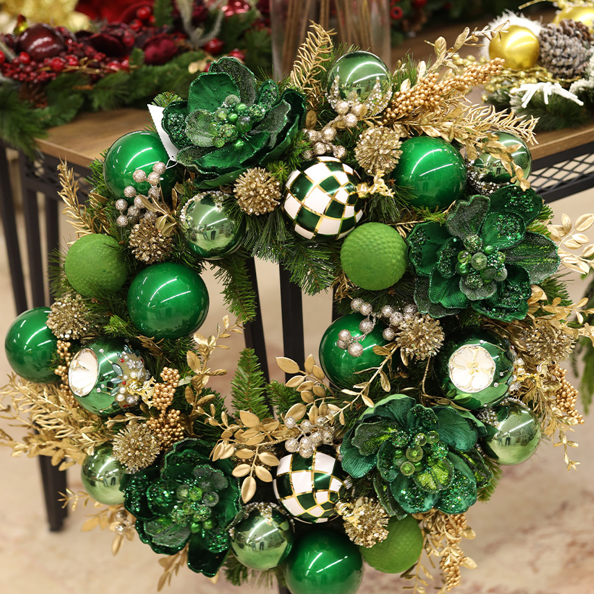 Yılbaşı Dekorasyon Ürünleri Karışık Aksesuarlı Kapı Süsleri