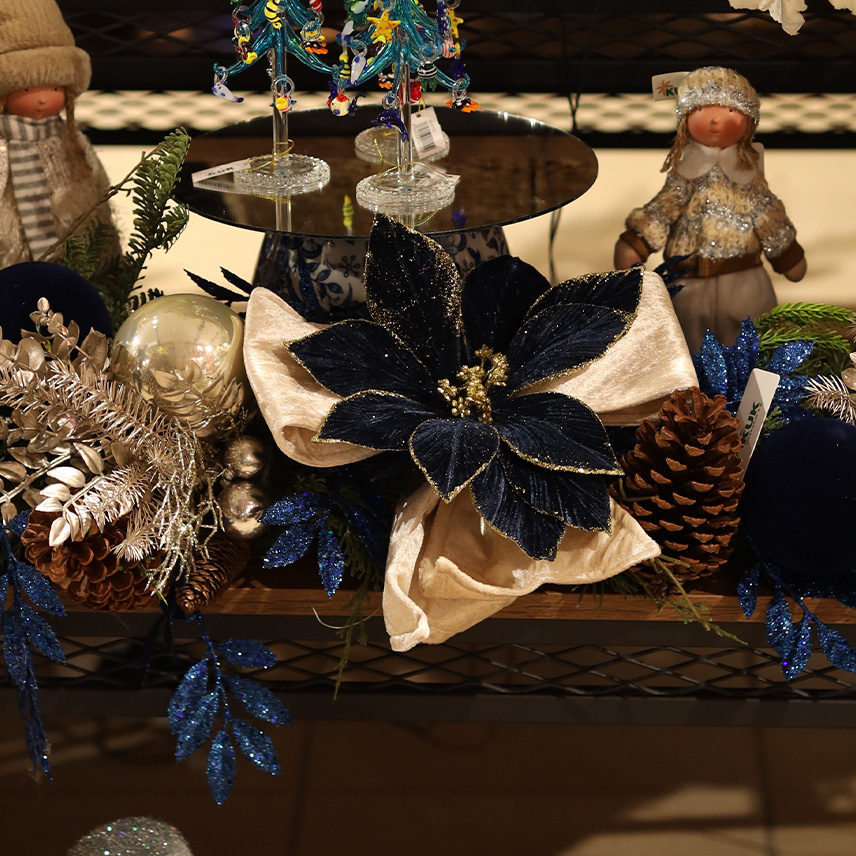 Yılbaşı Dekorasyon Ürünleri Simli Çiçekler