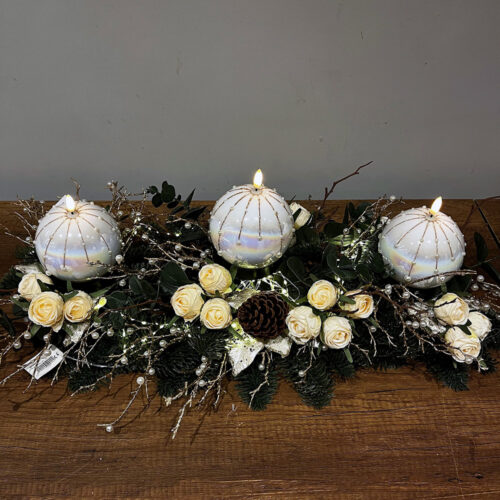 Yılbaşı Süsü Mumluk Aranjman (70 CM)