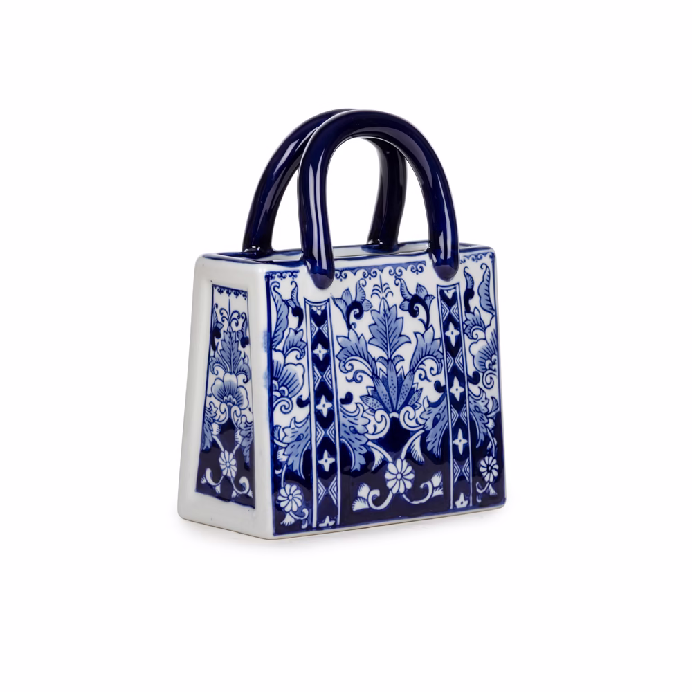 Bleu Blanc Çanta Vazo (25 CM) - Görsel 2