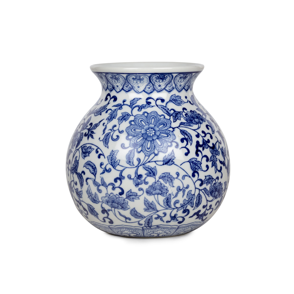 Bleu Blanc Vazo (19 CM) Bleu Blanc Vazo (19 CM)