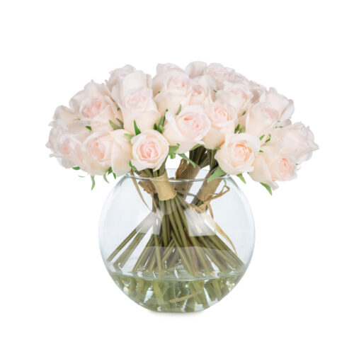 Jelli Islak Dokulu Pembe Gonca Gül Aranjman (26 CM)