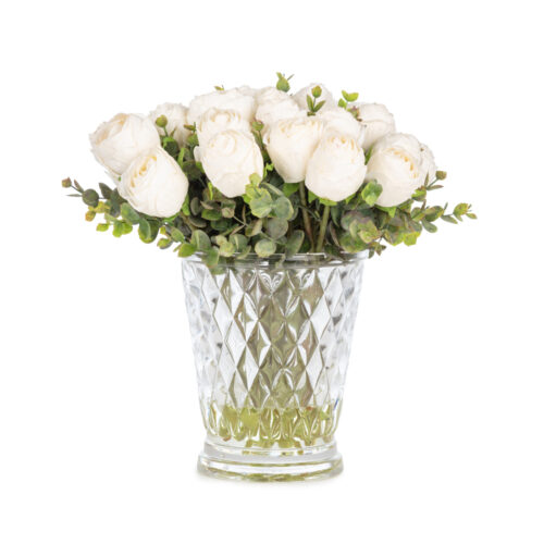 Jelli Mini Krem Gül Aranjman (24 CM)