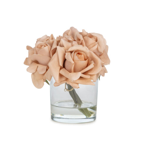 Jelli Islak Dokulu Rose Pink Gül Aranjman (18 CM)