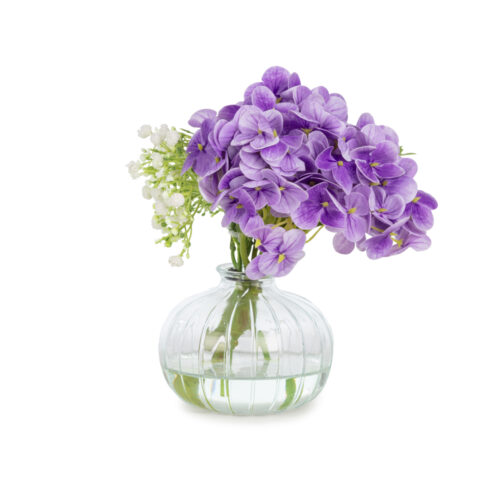 Jelli Islak Dokulu Lila Ortanca Aranjman (20 CM)