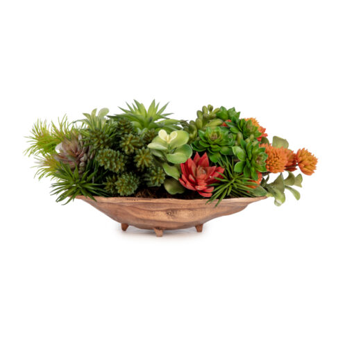 Metal Tabakta Karışık Sukkulent Aranjman (16 CM)