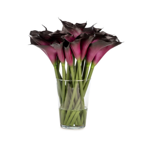 Jelli Islak Dokulu Cam Vazoda Purple Gala Aranjman (35 CM)