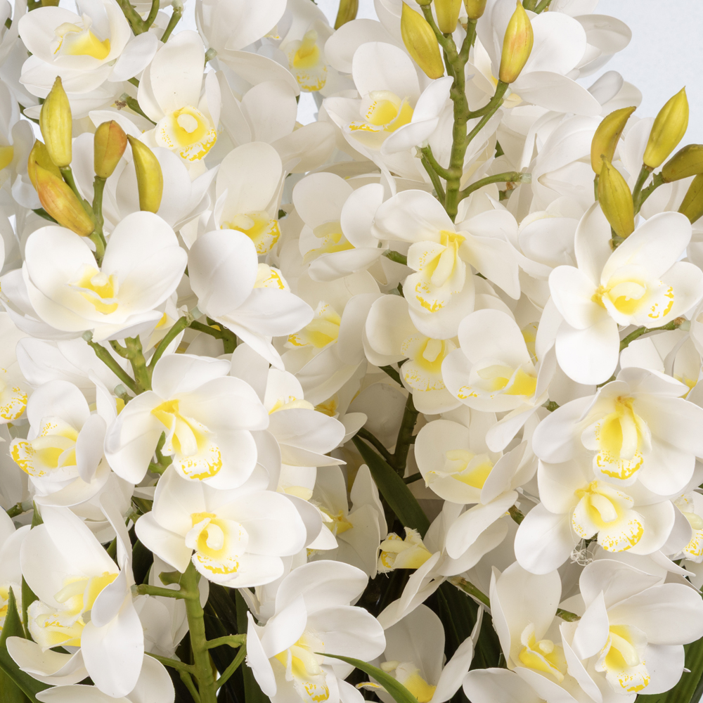 Metal Saksıda Islak Dokulu Beyaz Orkide Aranjman (55 CM) Metal Saksıda Islak Dokulu Beyaz Orkide Aranjman (55 CM) - Görsel 2